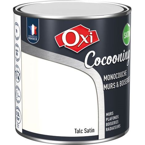 Pintura para paredes y madera satinado talco 0.5l - Oxi