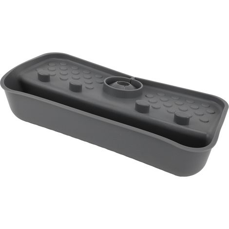 Panier filtre évier anti-éclaboussures en silicone passoire à légumes et aliments pour cuisine salle de bain lavabo plan de travail gris (1/5)