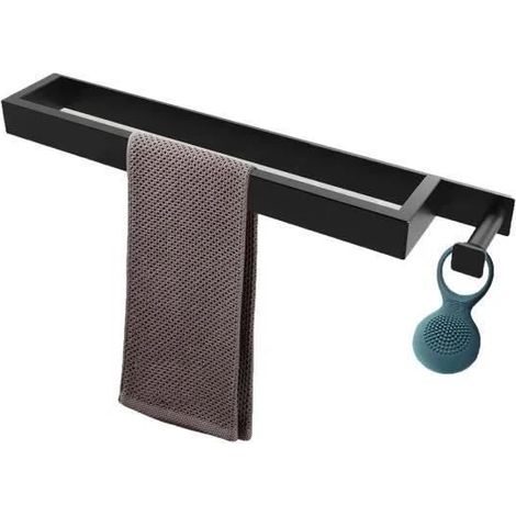 Toallero de baño, acero inoxidable 304, autoadhesivo, 35 cm, plateado.