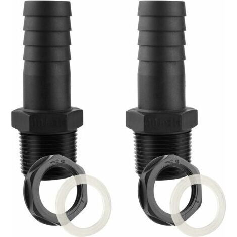 Trop Plein Cuve 25mm Passe Paroi Cuve Eau 1000l Raccord Male pour Citernes de Pluie Passages mit Joints (9.8 cm x 2.5 cm x 3 cm) (1/4)