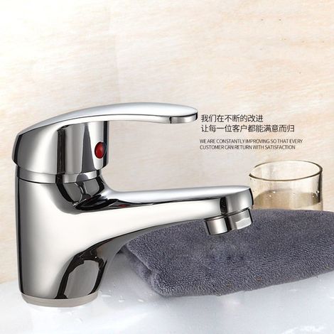 Brass single-hole basin with single cold water faucet for bathroom vanity sink, washbasin, handwashing basin, and faucet – a touch of luxury – alloy model