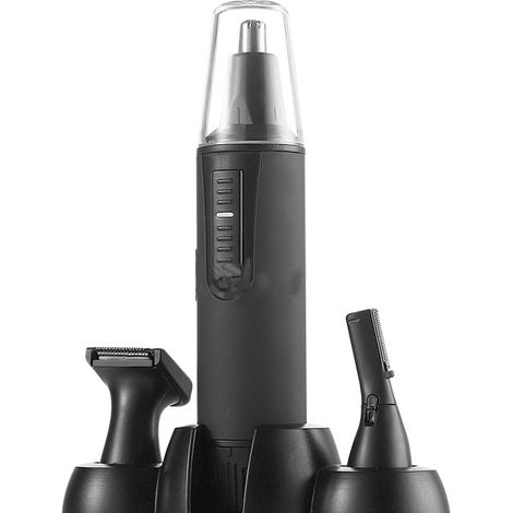 Trimmeur Pour Poils De Nez - 3 Têtes Interchangeables - Éclairage LED - Lavable À L'eau - Alimenté Par Piles - 1 Pièce (1/5)