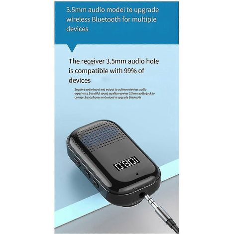 Récepteur Bluetooth AUX multifonctionnel, récepteur sans fil, microphone antibruit 3 en 1 avec son HiFi de haute qualité (1/5)