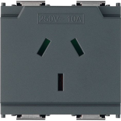 VIMAR - 16261 SICURY 2P+T 10A Prise australienne, grise