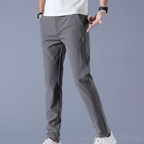 Golfhose für Herren, schnelltrocknend, lang und bequem, mit Taschen – Größe 36 – Schwarz