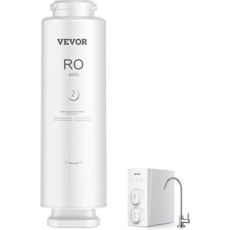 VEVOR Sistema di Osmosi Inversa Filtro di Ricambio per Osmosi Inversa a 9 Stadi da 400 GPD, Cartuccia Filtro RO per Tubo Idraulico Riduce Piombo, Cloro, Ruggine, Sostituzione per Filtro Osmosi (1/5)