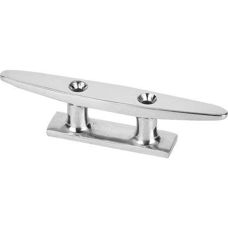 Taquet de base en acier inoxydable poli miroir, accessoire de bateau, taquet de base pour cordage marin (4 pouces) (1/5)