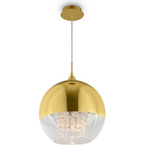 Maytoni Lampadario moderno Fermi 1 luce E27 oro metallo vetro (1/4)