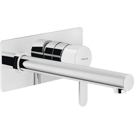 Mélangeur lavabo encastré bec long Nobili ABC series AB87198/1CR  Chromé - Laiton
