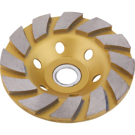 Disque à meuler diamanté segmenté de 10 cm, 6 trous, pour marbre, béton et pierre (1/5)