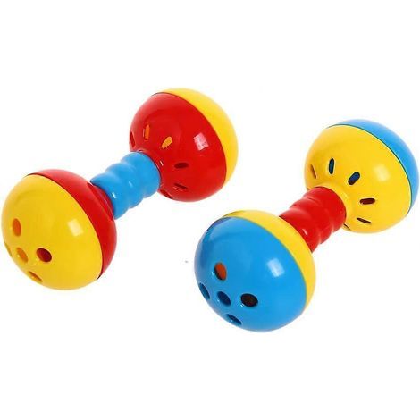 Bell Bell Foot Toys, Rich Barbell Ball Toys, Play Gym Accessories - 2 Pack, Random Colors (1/5)