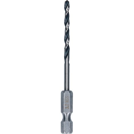 Bosch Metal HSS Twist Drill Bit 3.2 x 36 x 75 mm HEX 1/4"" Shank 2608577866 (1/4)