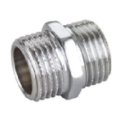 NIPPLES DIRITTO MM IN OTTONE CROMO IBP 1/4" (Pz.10)