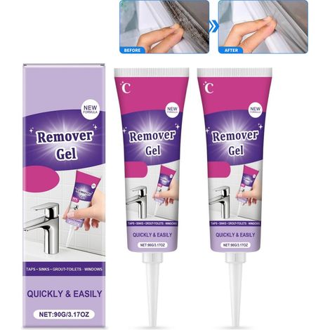 2 Gel detergente smacchiatore, antimuffa, smacchiatore per pareti, pavimenti e WC, 90 g (1/5)