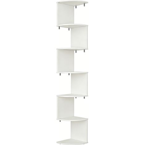 Pratico scaffale angolare a 5 ripiani - Bianco