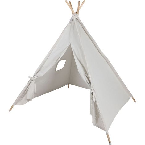 Tipi pour chambre d'enfant "Judy Wild" - Blanc - L 120 x l 120 x H 150 cm - Livraison gratuite (1/3)