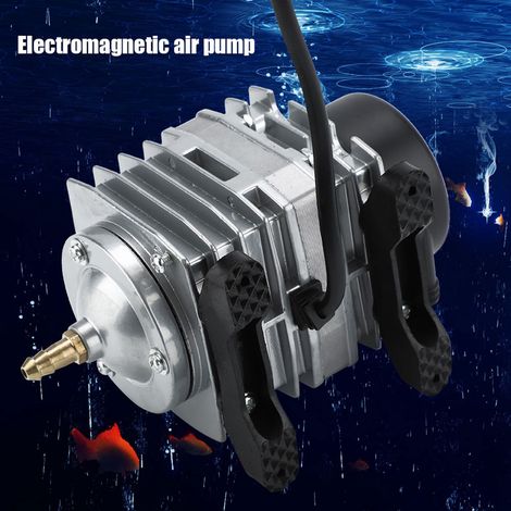 Pompe à oxygène électromagnétique pour aquarium 18 W 25 L/min, idéale pour les aquariums et les bassins à poissons. (1/5)