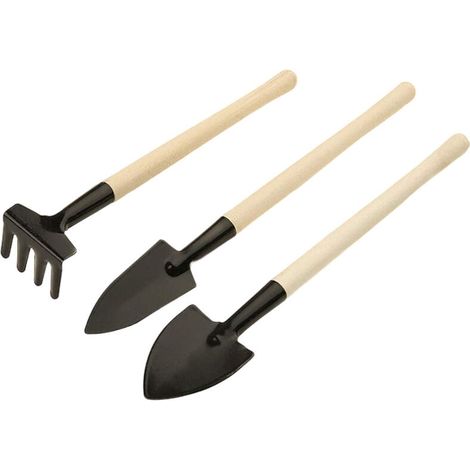 Ensemble de 3 petites pelles de jardin, avec manche ergonomique, pelle à transplanter, légère et confortable.-AquaForge (1/5)