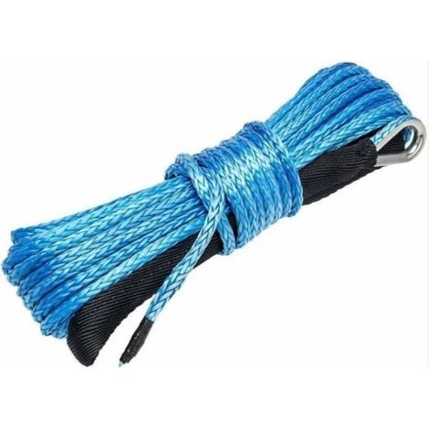 1 Corde de treuil synthétique 6mm, 15m, fibre synthétique, 3400kg, pour VTT UTV (1/3)