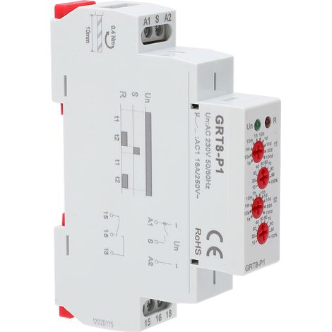 AC230V Relais Cyclique Électronique Voyant LED ABS Sortie Pulsée Relais Temporisateur Rail DIN (1/5)