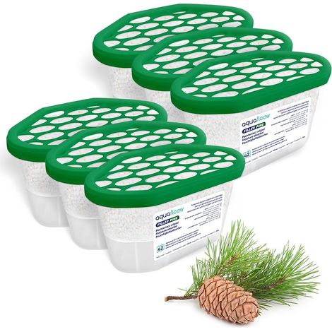 Déshumidificateur 400 ml, Réduit l'humidité de l'air, 6 Pièces PINE Neutraliseur d'odeurs, Absorbeur d'humidité pour Cuisine, Placard, Salle de Bain et Bureau (1/5)