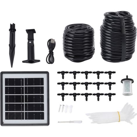 Solar-powered automatic drip irrigation kit, DIY smart watering system (1/5)