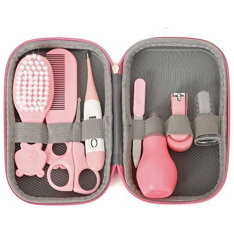 Ensemble de soins pour bébé, coupe-ongles, cuillère doseuse, thermomètre, aspirateur nasal, ensemble de 8 pièces (1/5)