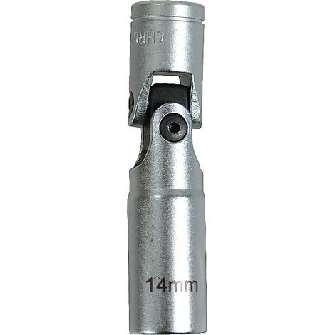 Douille bougie cardan 14 mm - carré 3/8 - 6 pans chrome vanadium - AUTOBEST