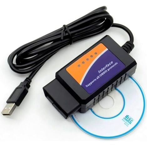Cavo di interfaccia diagnostica Elm USB OBDII V1.5