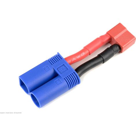 Revtec - Power Adapter Lead - Deans Plug EC-5 Plug - 12AWG Silicone Wire - 1 pc