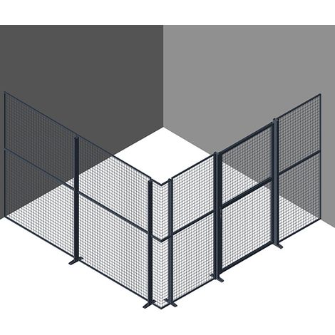 Matisère – Espace de stockage grillagé sécurisé 9m² – 2 faces avec porte battante 960mm – Visibilité et ventilation – Pour machines sensibles