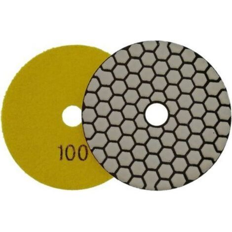 Disque Diamant - 100 mm - Pour Polissage À Sec Sur Marbre Granite Béton - Lot De 7 (1/5)