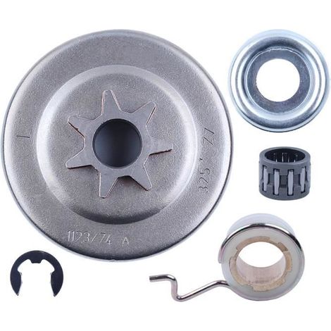 Kit 7T Tambour d'Embrayage avec Roulement pour Tronçonneuse Stihl MS250 MS230 MS210 (1/4)