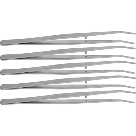 Lot de 5 pinces à épiler courbes en acier inoxydable, pinces de positionnement, accessoires pour machines à coudre (1/5)