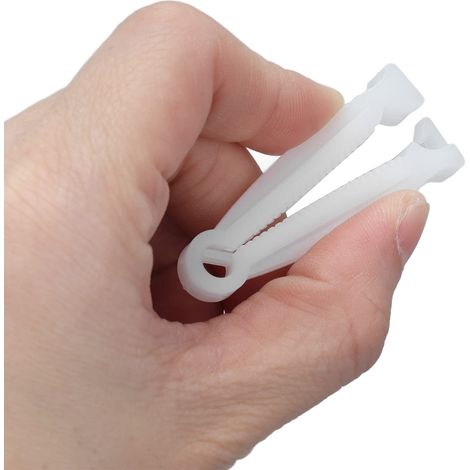 Confezione da 200 clip per cordone ombelicale – bianche – monouso – kit parto veterinario – parto in casa / emergenza
