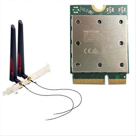 Mise à niveau de la carte réseau sans fil tribande FME-865 WiFi7 avec Bluetooth 5.4, compatible 2,4 GHz/5 GHz/6 GHz pour Windows 11 (1/5)