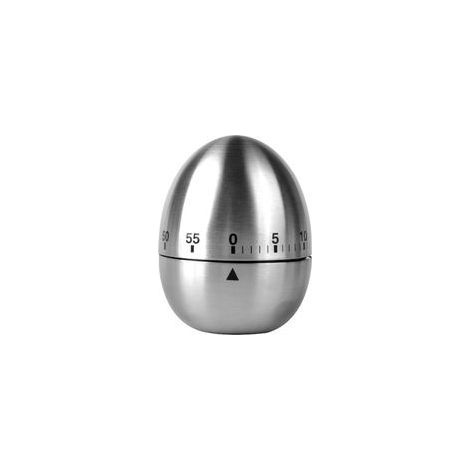 Timer per uova meccanico rotante in acciaio inox con allarme, timer di cottura da 60 minuti, 7 cm (1/4)