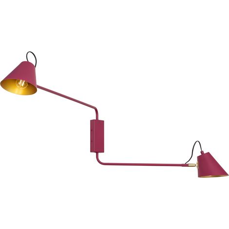 QAZQA Modern Wall Lamp Purple with Gold Interior Adjustable (1/5)