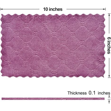 Ensemble de 12 torchons de cuisine, multifonctionnels et réutilisables, en microfibre double face, 25 x 15 cm (1/4)