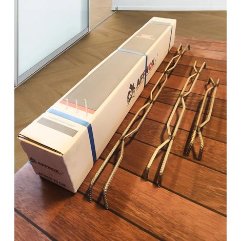 Pack Hercule : 20 agrafes Affnox en INOX pour fissures murales – 6x30cm, 8x50cm et 6x70cm (1/2)