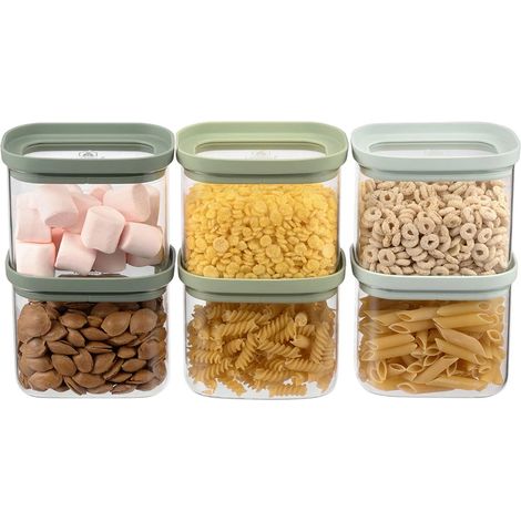 Lot de 6 bocaux en verre 600 ml - vert - Pure (1/4)