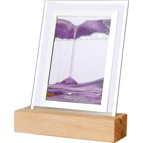 Lampe de bureau effet sable violet, veilleuse, éclairage d'ambiance, décoration de chambre (1/5)