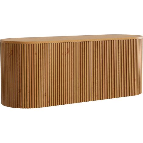 Mobile sotto lavabo sospeso in teak Naturale chiaro 150 cm - TOWARI (1/4)