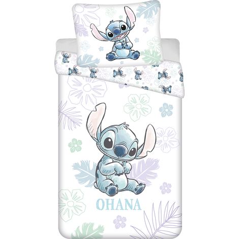 LILO & STITCH OHANA PARURE DE LITERIE POUR ENFANTS 140 X 200 cm Coton DISNEY