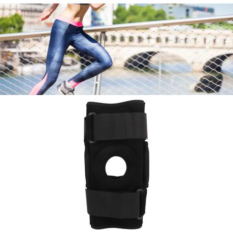 Genouillères de sport avec coussinet en silicone amovible et pliable, antichute, pour cyclisme et basketball, noir et rouge. (1/5)