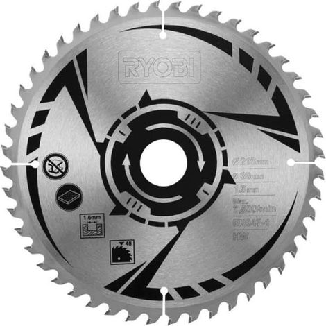 RYOBI lama in metallo duro per troncatrice 216mm 48 denti SB216K16K16T48A1