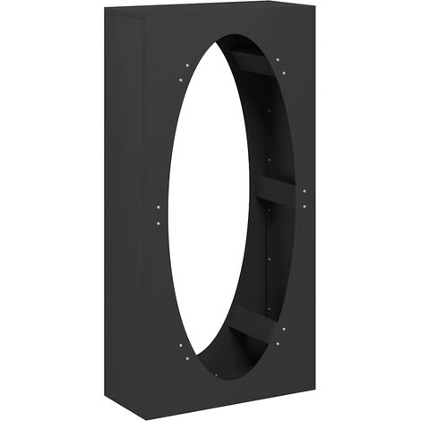 Maison Exclusive - Leñero negro 50x23x100 cm Acero laminado en fr