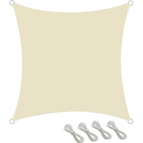 Toldo de vela de sombra resistente a los rayos UV para plantas de jardín, 4 x 4 metros, transpirable, para patio, camping, piscina, etc.
