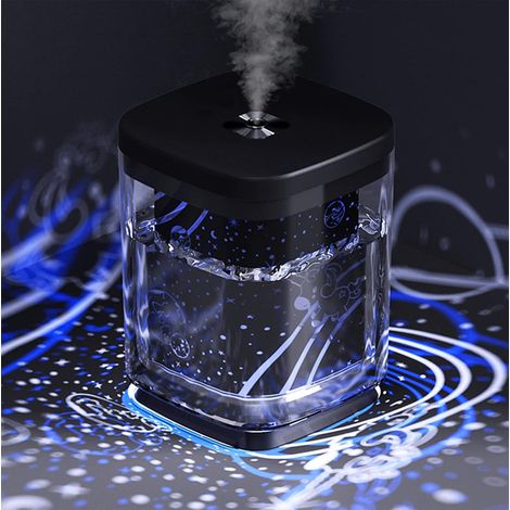 Ultrasonic air humidifier with 2 adjustable mist diffusion modes, automatic shut-off, colorful night light, USB portable humidifier, suitable for home, office, living room and bedroom (1/5)