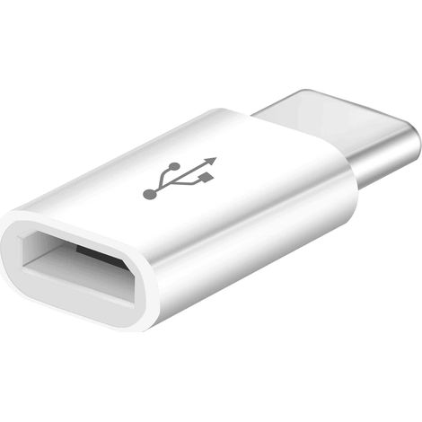 Adaptador USB tipo C 3.1 macho a Micro USB hembra  Blanco (1/4)